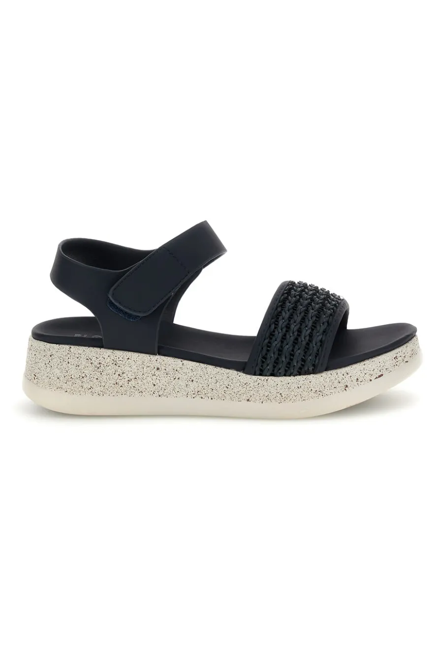 Sandali blu con fascia intrecciata suola comfort Plocadi Bza9052612