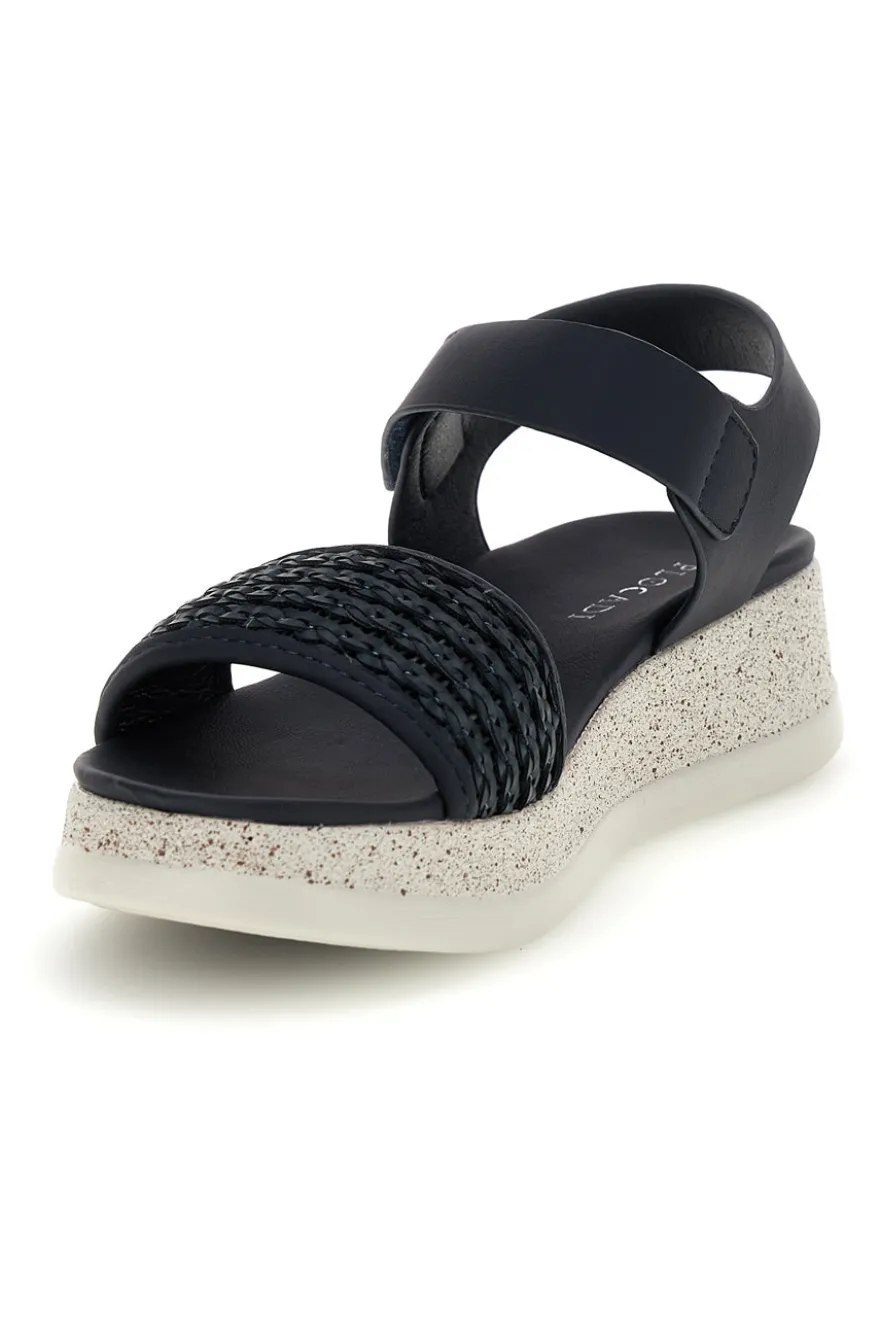Sandali blu con fascia intrecciata suola comfort Plocadi Bza9052612