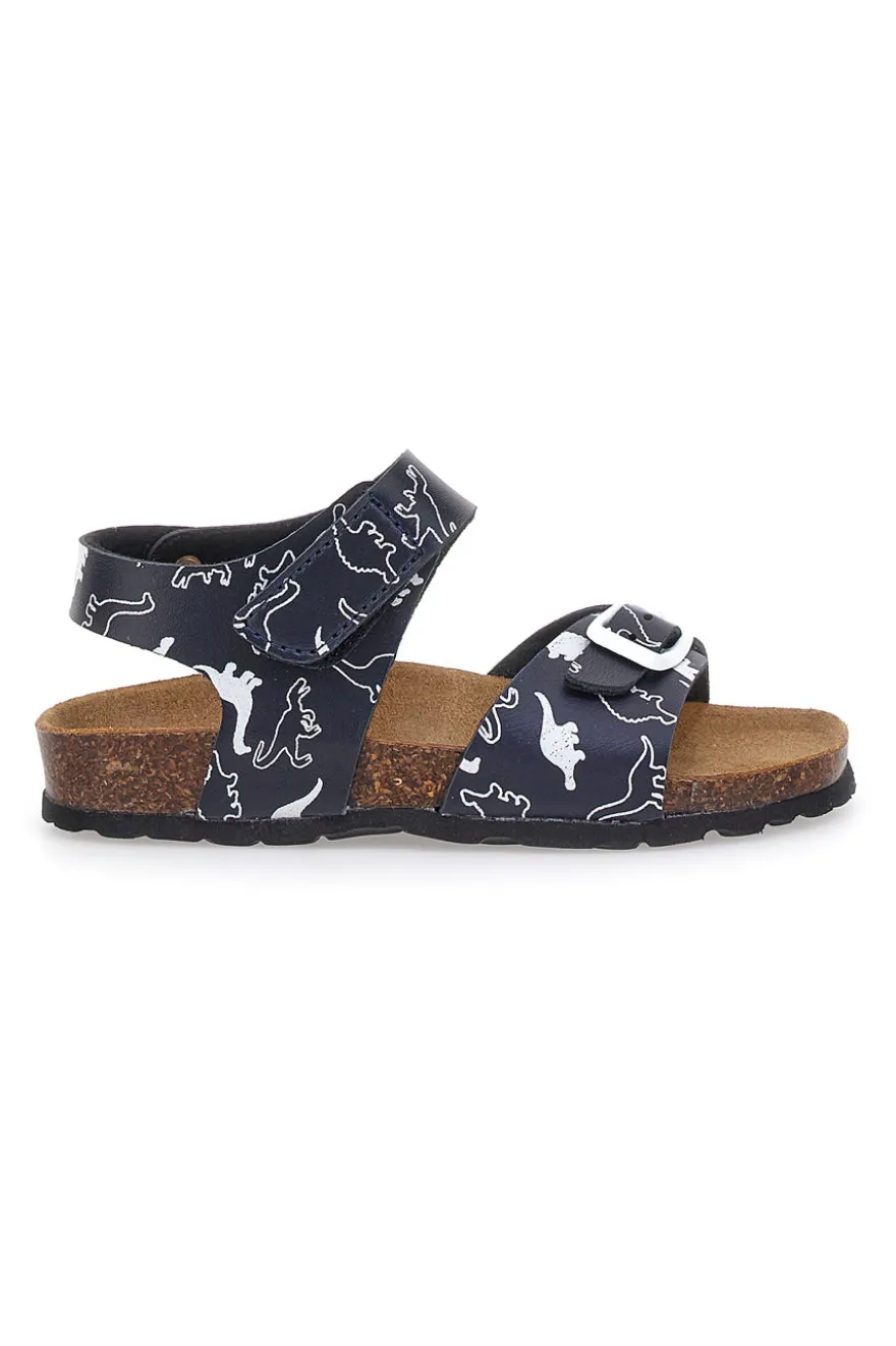 Sandali Blu con Fibbia e Dinosauri Pitt Kids 45289