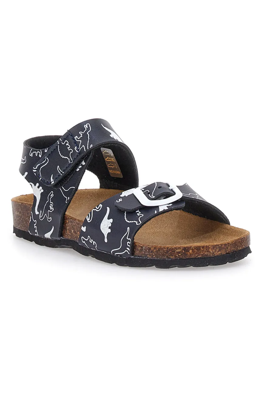 Sandali Blu con Fibbia e Dinosauri Pitt Kids 45289