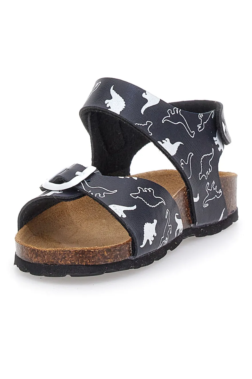 Sandali Blu con Fibbia e Dinosauri Pitt Kids 45289