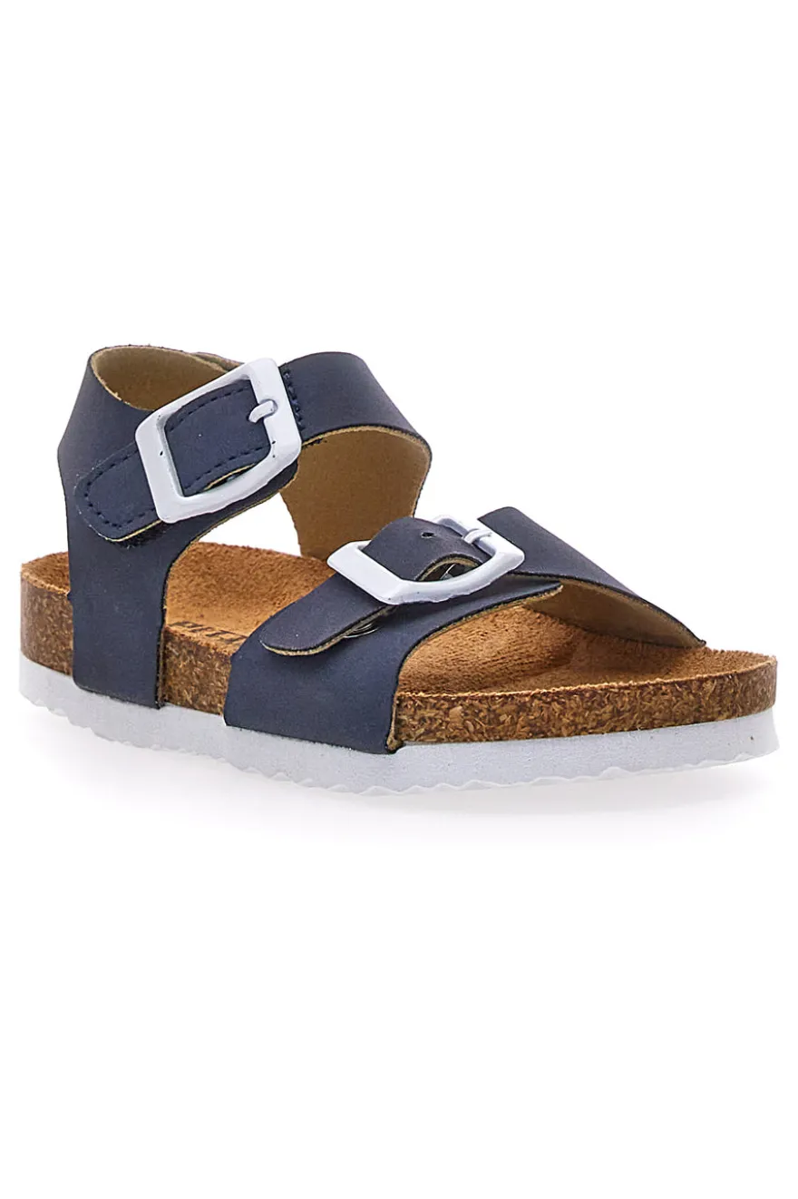 Sandali Blu Con Fibbie Pitt Kids 14466