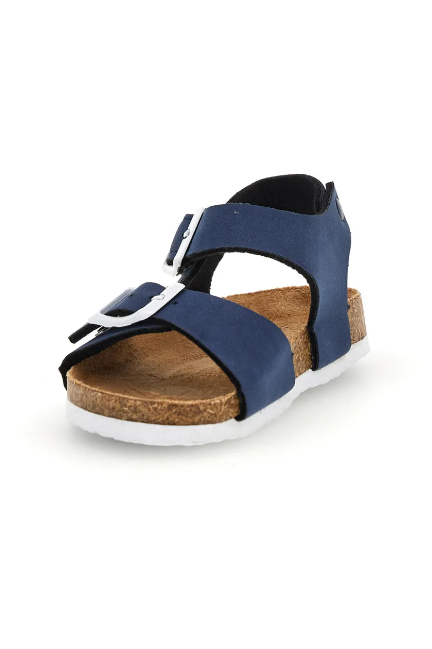 Sandali blu con fibbie Pitt kids 14466