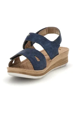 Sandali blu con plantare anatomico Inblu 66 FC