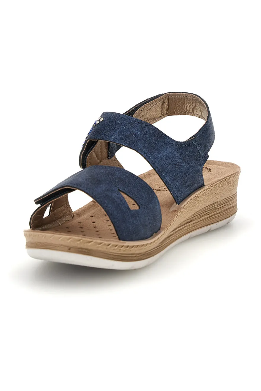 Sandali blu con plantare anatomico Inblu 66 FC