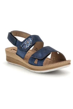 Sandali blu con plantare anatomico Inblu 66 FC