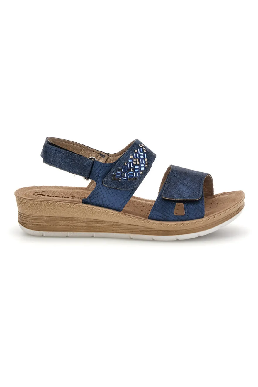 Sandali blu con plantare anatomico Inblu 66 FC