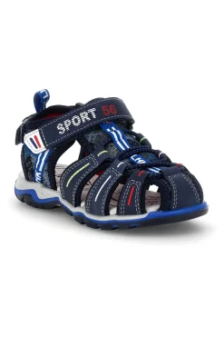 Sandali blu con punta chiusa e chiusura a strappo Pitt kids 15113