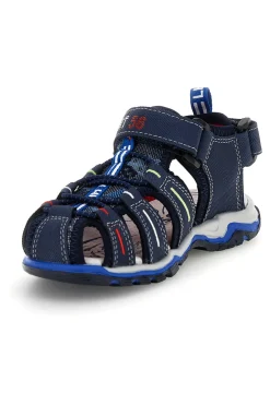 Sandali blu con punta chiusa e chiusura a strappo Pitt kids 15113