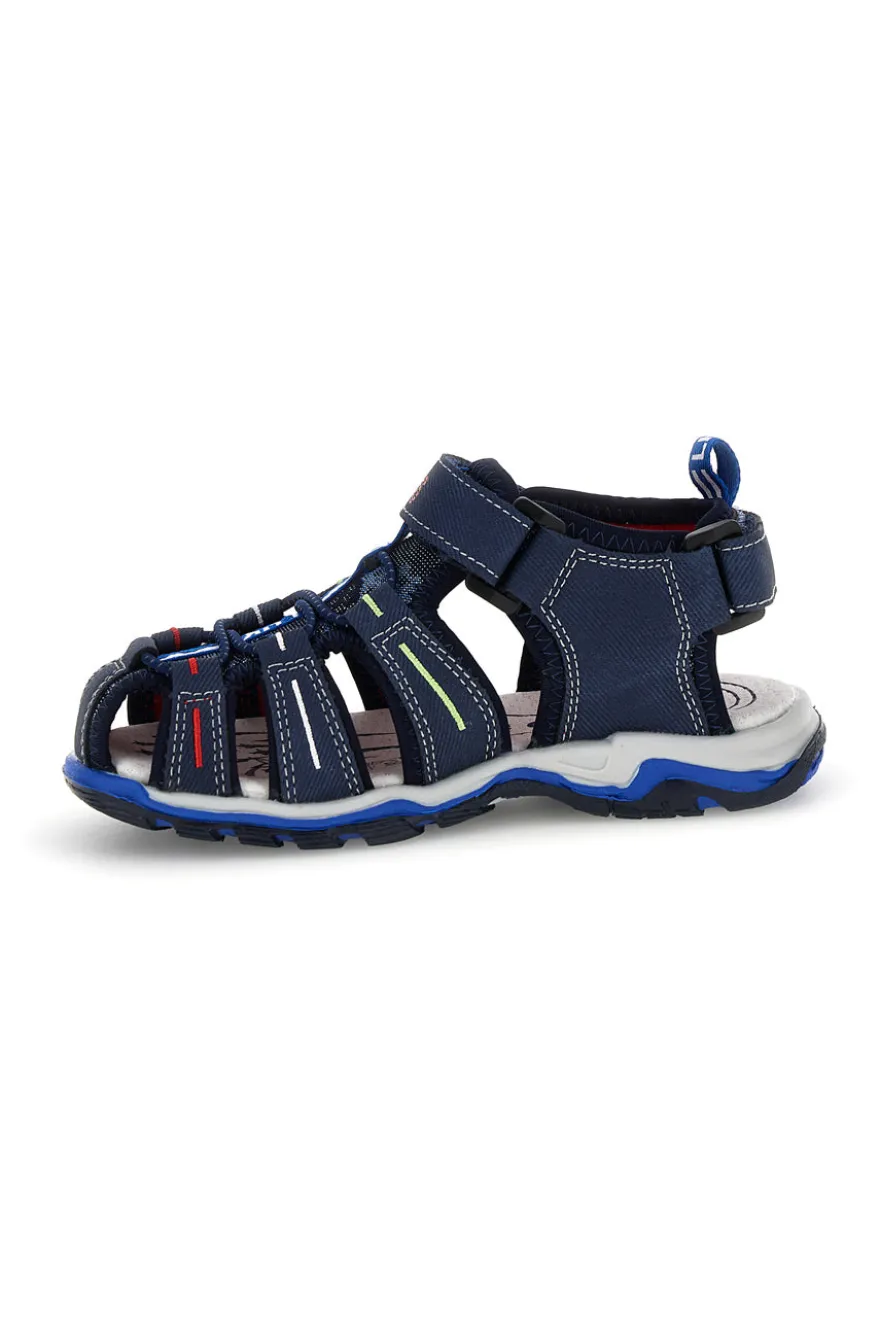 Sandali blu con punta chiusa e chiusura a strappo Pitt kids 15113