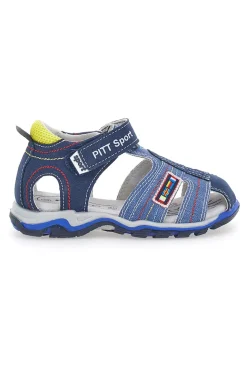 Sandali Blu con Punta Chiusa e Velcro Pitt Kids 14303