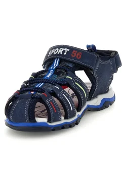 Sandali blu con punta chiusa e chiusura a strappo Pitt kids 15113