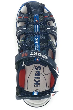 Sandali blu con punta chiusa e chiusura a strappo Pitt kids 15113