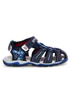 Sandali blu con punta chiusa e chiusura a strappo Pitt kids 15113
