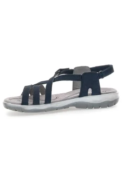 Sandali Blu Con Sottopiede in Vera Pelle Fly Dinamic 65