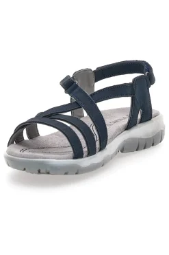 Sandali Blu Con Sottopiede in Vera Pelle Fly Dinamic 65