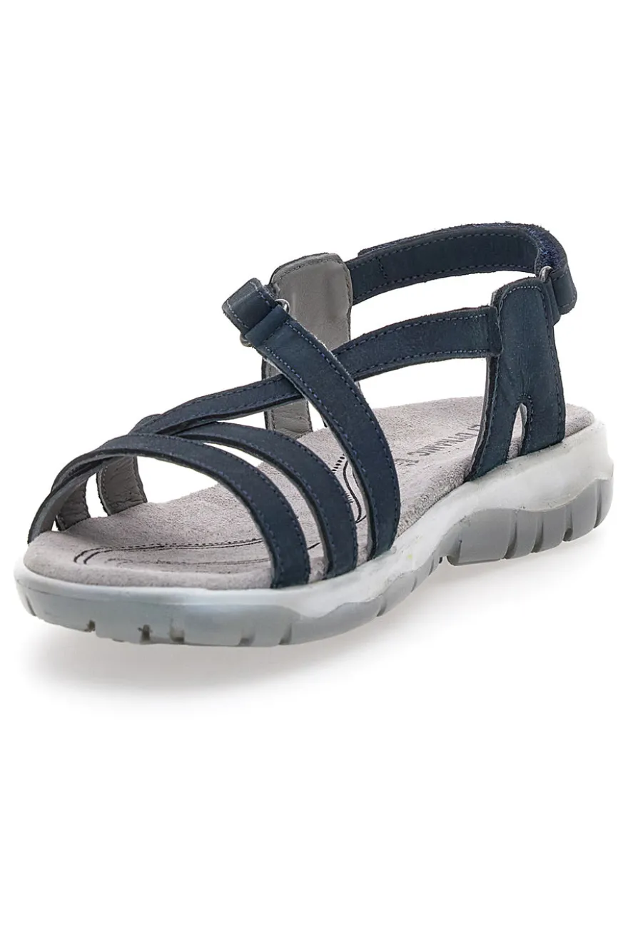 Sandali Blu Con Sottopiede in Vera Pelle Fly Dinamic 65