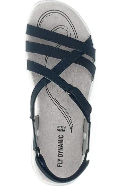 Sandali Blu Con Sottopiede in Vera Pelle Fly Dinamic 65