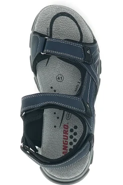Sandali blu con sottopiede in vera pelle Canguro CA1011