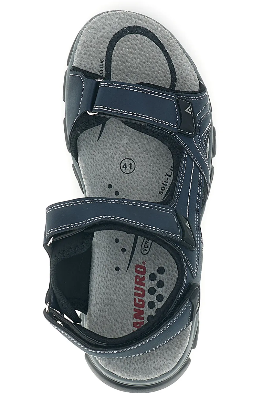 Sandali blu con sottopiede in vera pelle Canguro CA1011