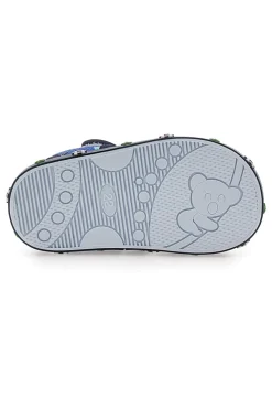 Sandali blu con stampa calcio Pitt kids PK2560A