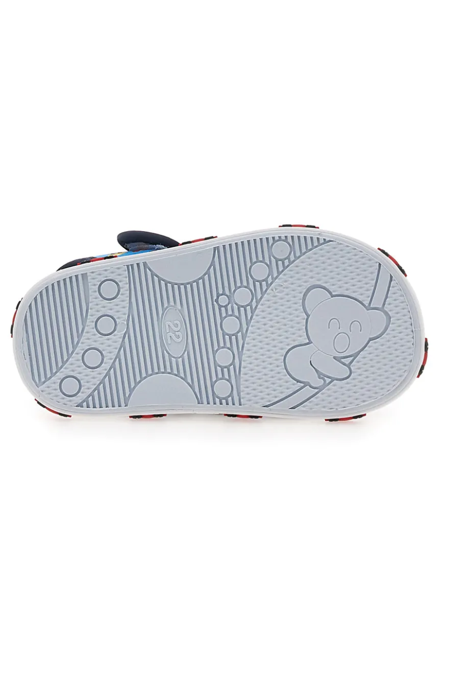 Sandali blu con stampa camion dei pompieri Pitt kids PK2635D