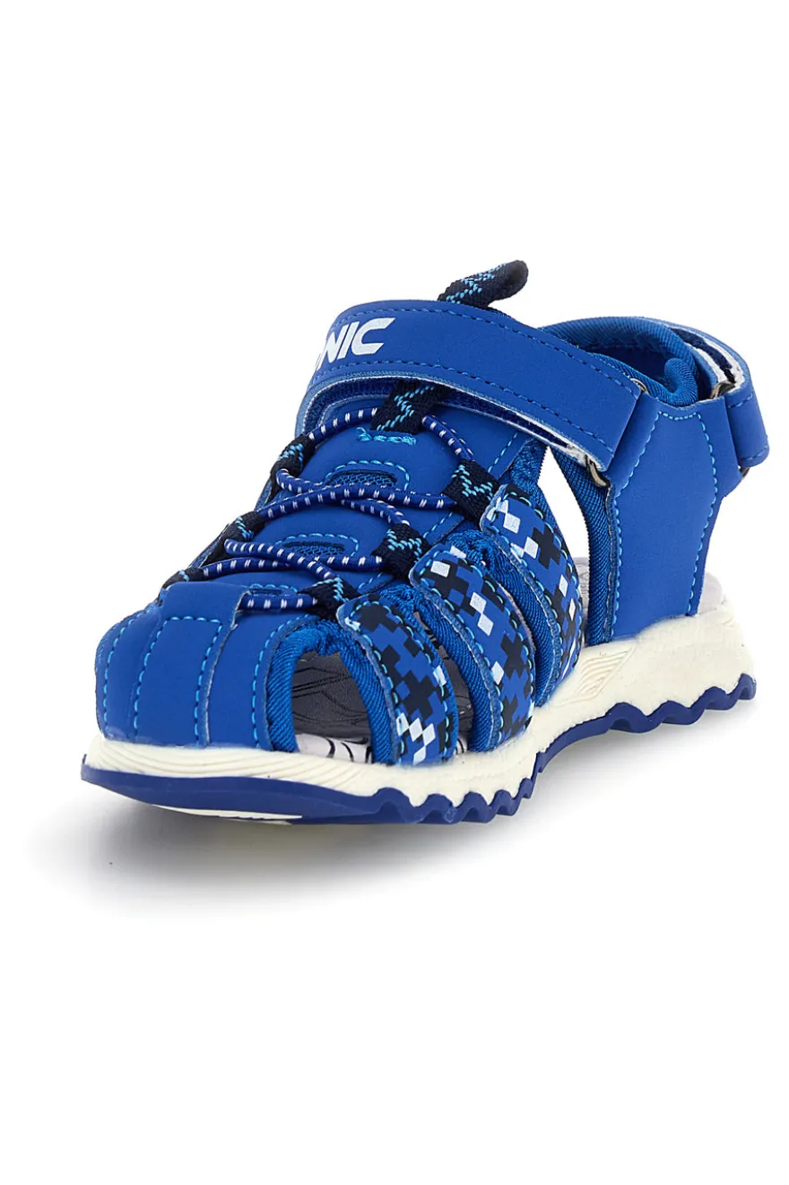 Sandali blu con stampa Sonic e chiusura a strappo Sonic N9610089S10