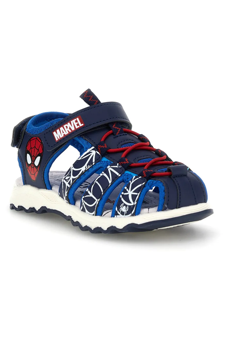 Sandali blu con stampa Spiderman e chiusura a strappo Spiderman R1310669S