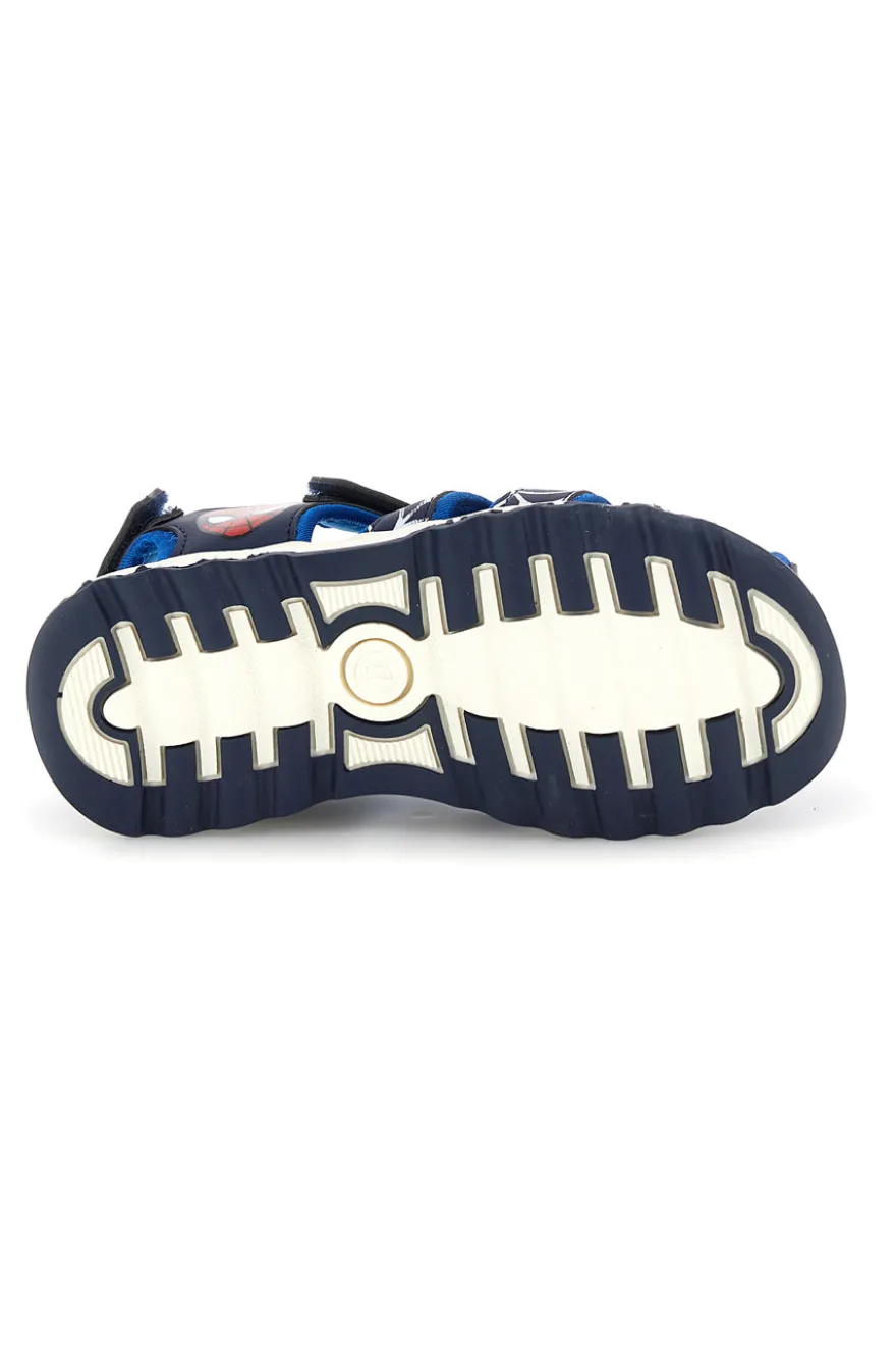 Sandali blu con stampa Spiderman e chiusura a strappo Spiderman R1310669S