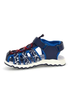 Sandali blu con stampa Spiderman e chiusura a strappo Spiderman R1310669S
