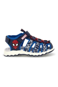 Sandali blu con stampa Spiderman e chiusura a strappo Spiderman R1310669S