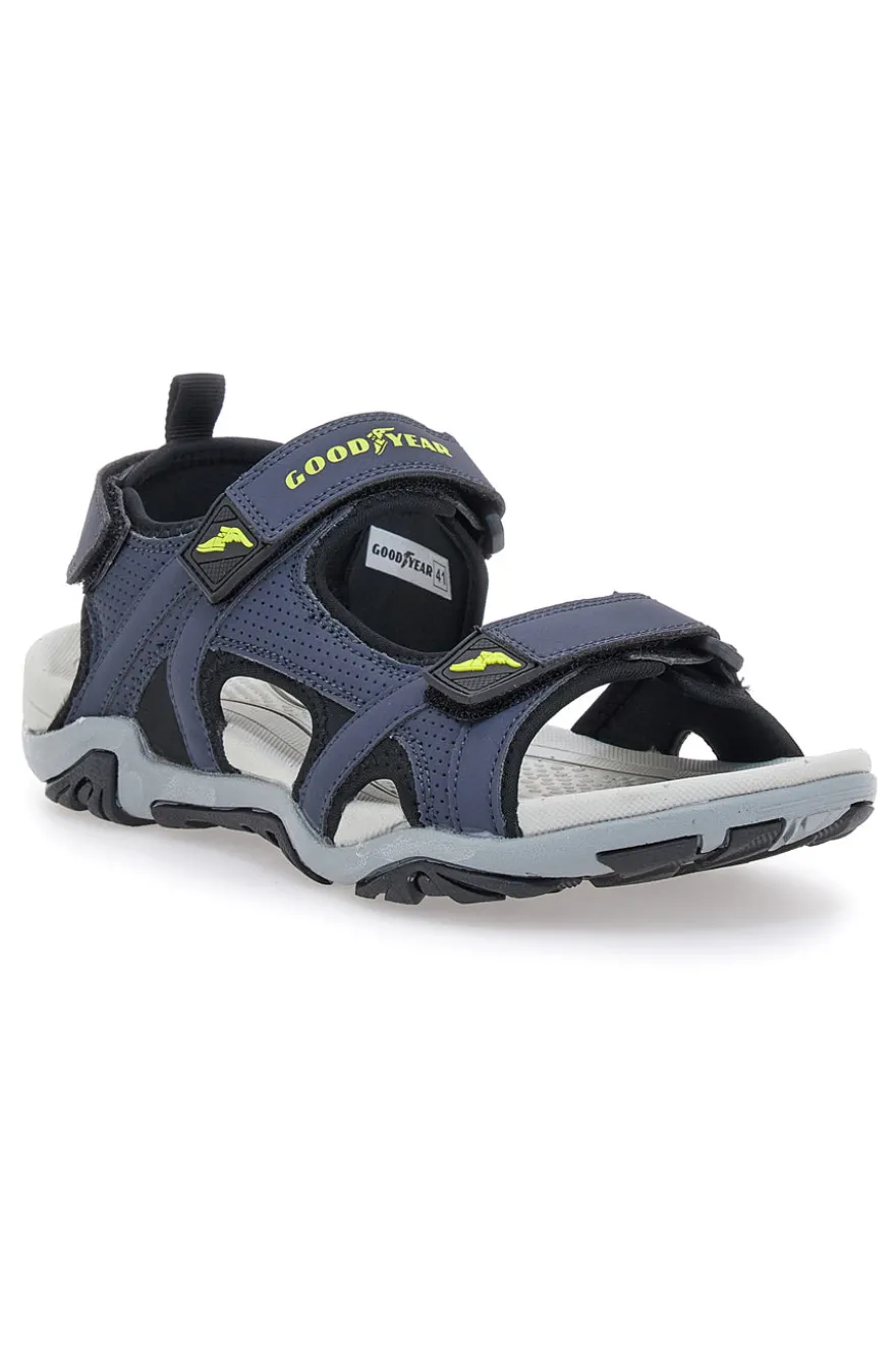 Sandali Blu Con Strappi in Velcro Goodyeas 31048