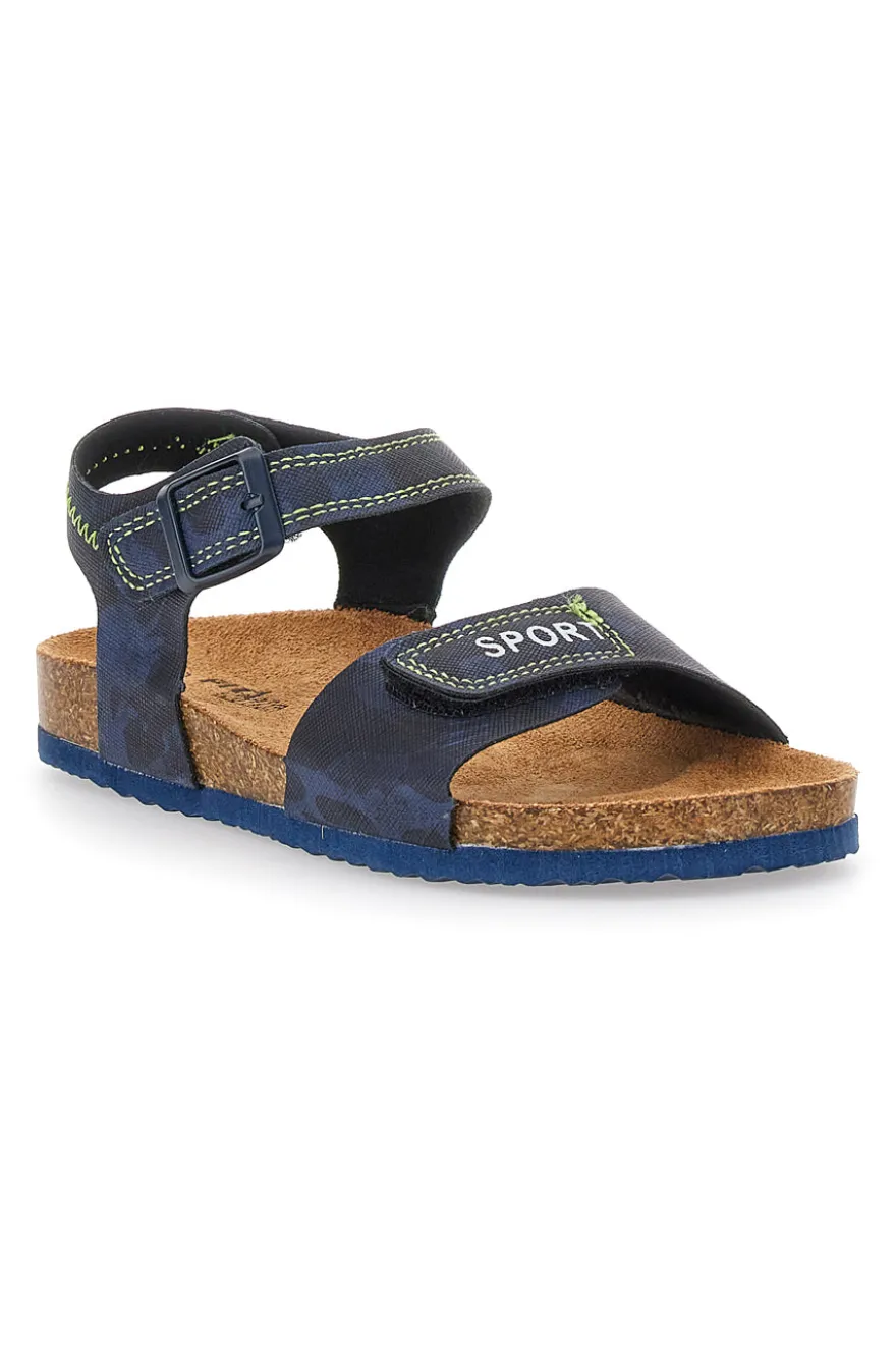 Sandali Blu Con Strappi In Velcro Pitt Kids 14431