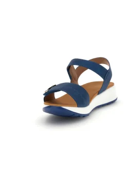 Sandali blu con strappi in velcro suola comfort Plocadi Bza242387a