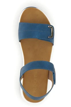 Sandali blu con strappi in velcro suola comfort Plocadi Bza242387a