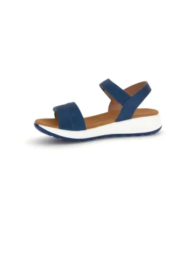 Sandali blu con strappi in velcro suola comfort Plocadi Bza242387a
