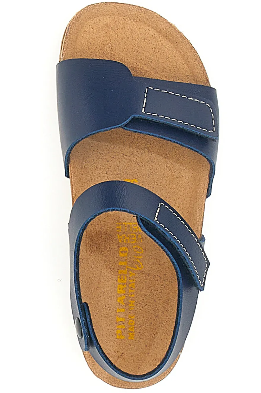 Sandali Blu Con Strappi In Velcro Pittarello Bio 257081