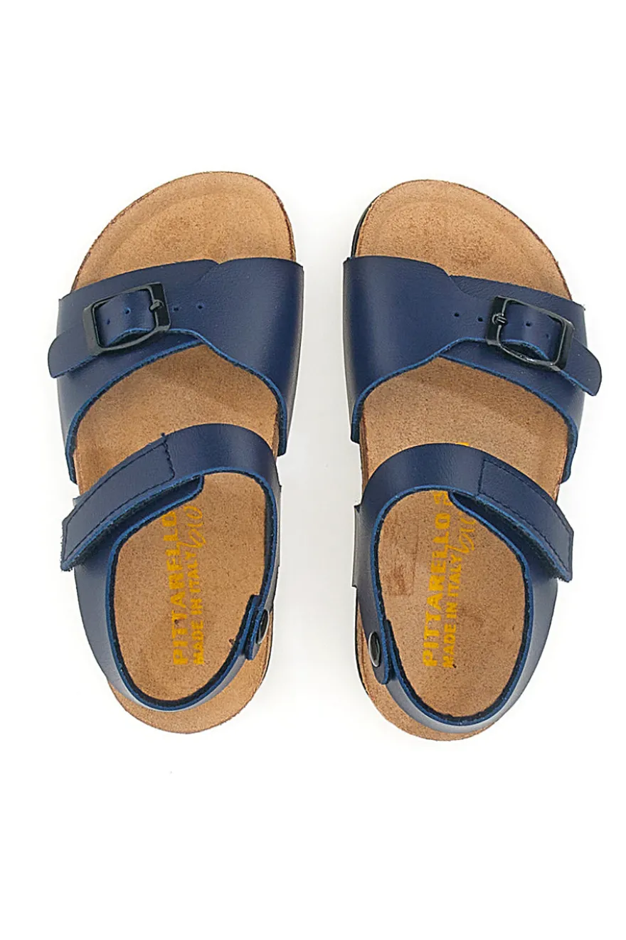 Sandali Blu Con Strappi In Velcro Pittarello Bio 257080