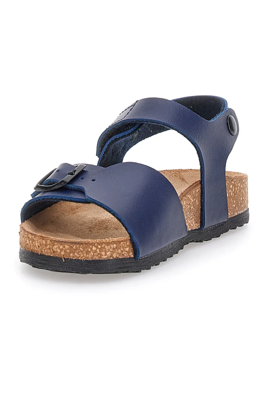 Sandali Blu Con Strappi In Velcro Pittarello Bio 257080