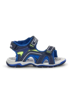 Sandali blu con strappi Pitt kids 15115