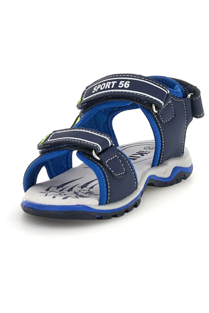 Sandali blu con strappi Pitt kids 15115