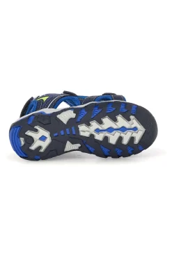 Sandali blu con strappi Pitt kids 15115