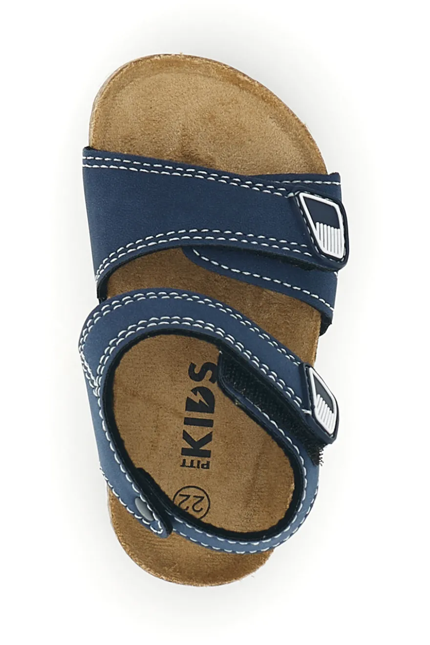 Sandali blu con strappi Pitt kids 14128