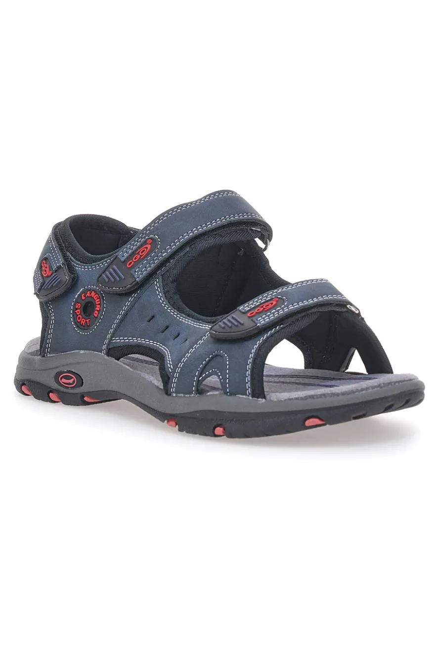 Sandali blu con strappi regolabili Canguro CA1002 da uomo