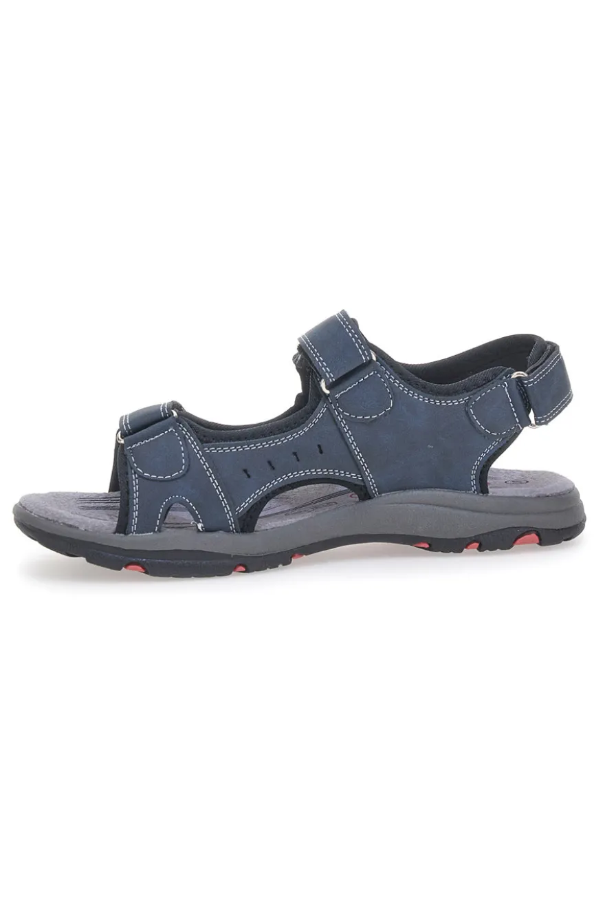 Sandali blu con strappi regolabili Canguro CA1002 da uomo