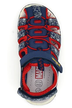 Sandali Blu con Strappo in Velcro Spiderman R1310531