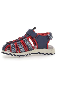 Sandali Blu con Strappo in Velcro Spiderman R1310531