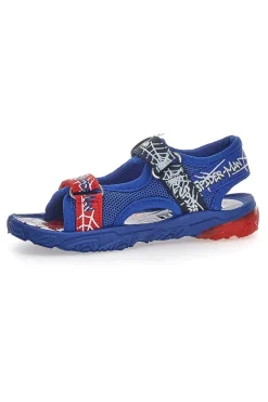 Sandali Blu Con Strappo in Velcro Spiderman R1310530T
