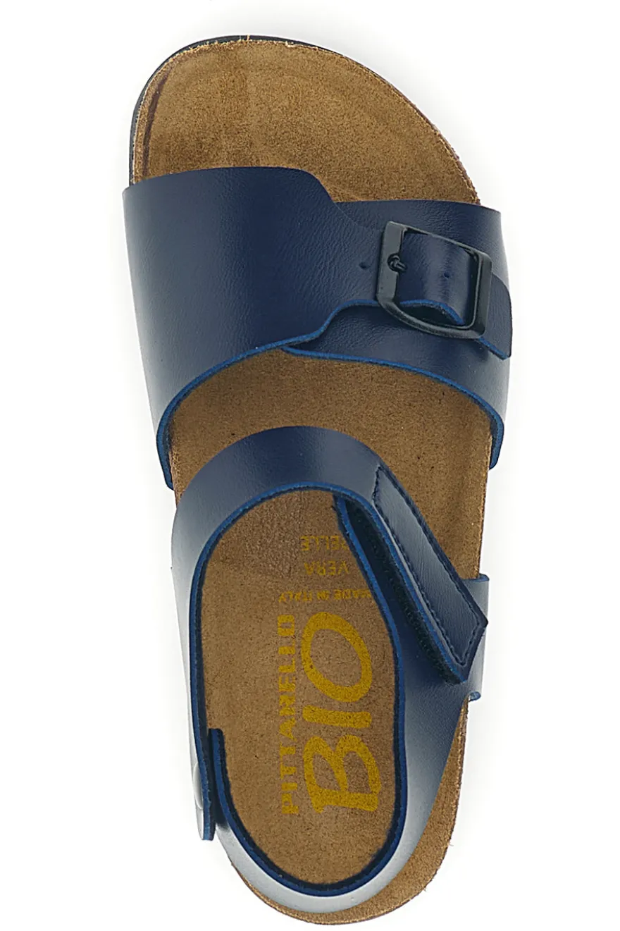 Sandali blu con strappo Pittarello bio 257A080SR