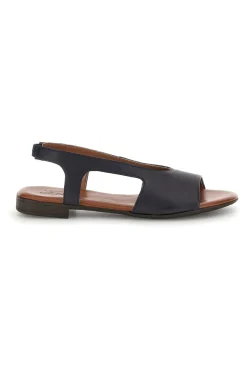 Sandali blu con tomaia in vera pelle Pittarello look 225620